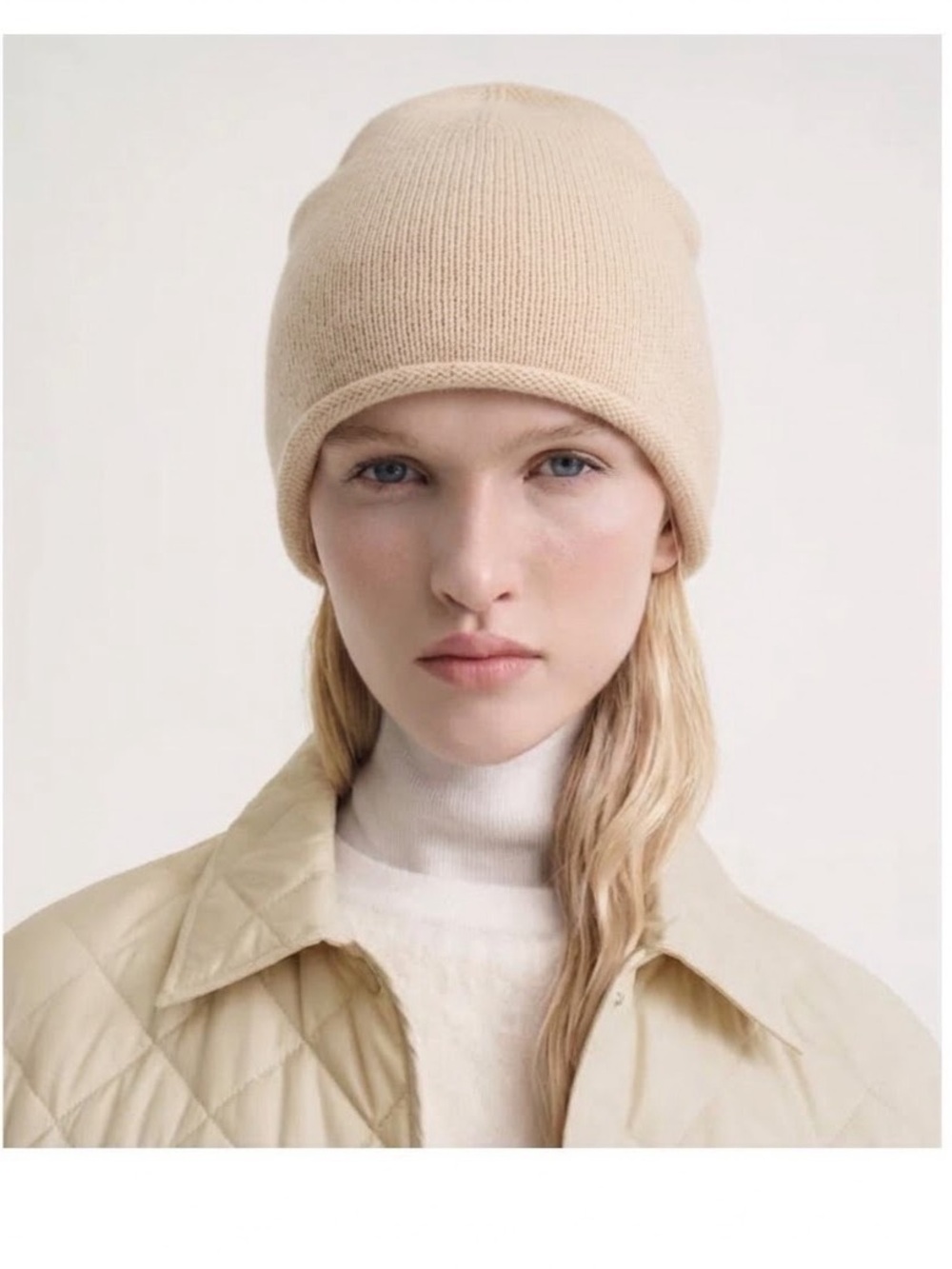 NWT Totême 100% Cashmere Beanie in creme